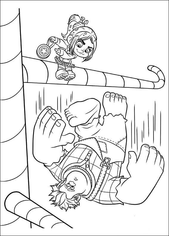 Kids-n-fun.com | Coloring page Wreck it Ralph ralph vanellope (2)